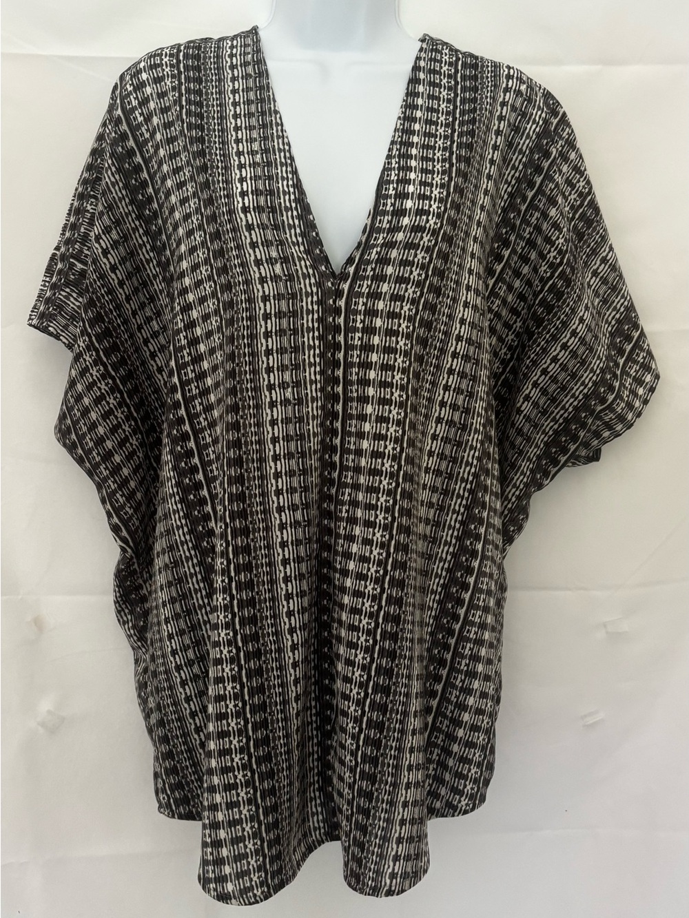 Philosophy Black Gray Geometric Print Tunic XL